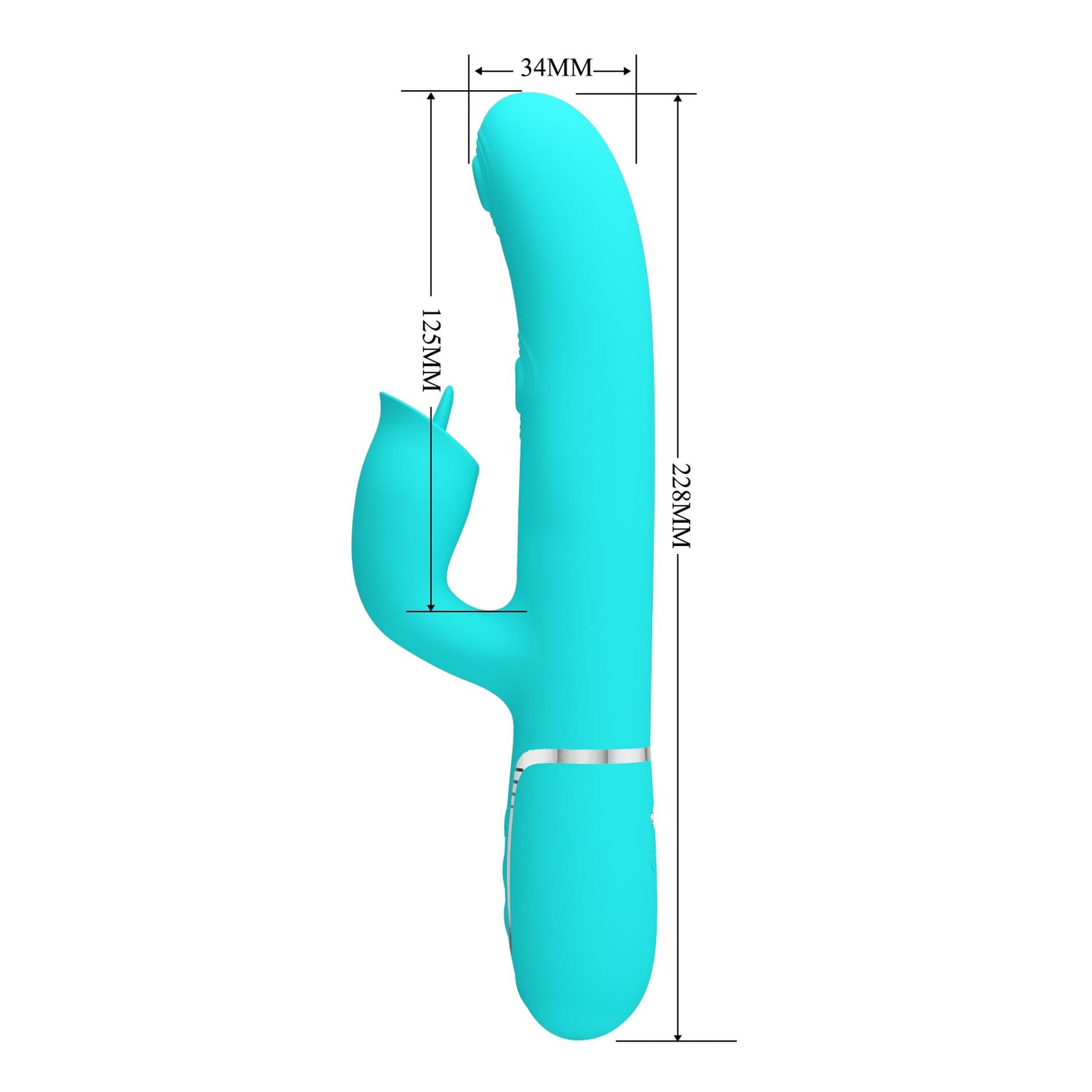 Vibrator Pretty Love Gigi Bunny Albastru Deschis cu Lingere