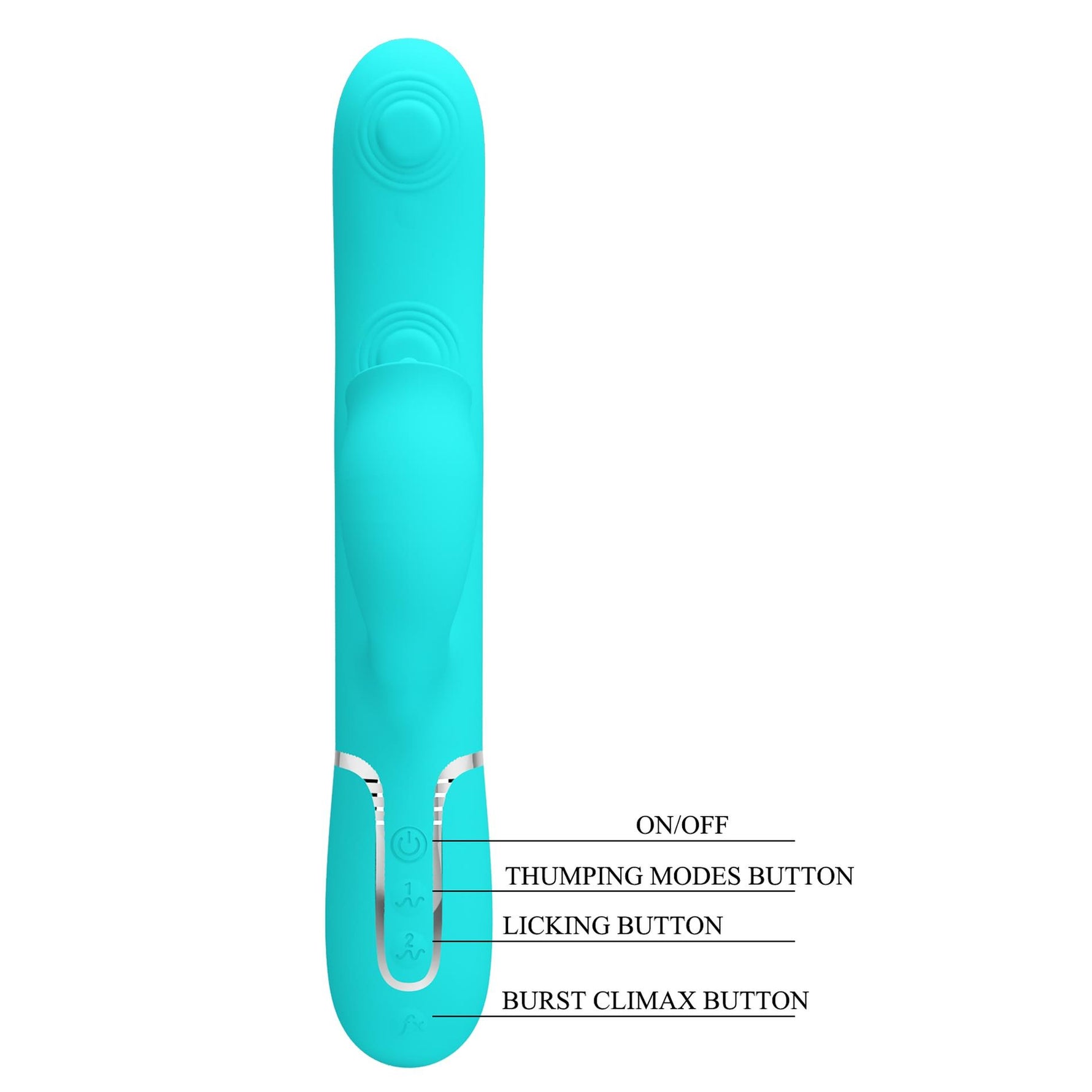 Vibrator Pretty Love Gigi Bunny Albastru Deschis cu Lingere