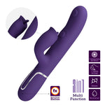 Vibrator USB Pretty Love Gigi din silicon violet, model iepuraș USB