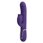 Vibrator USB Pretty Love Gigi din silicon violet, model iepuraș USB