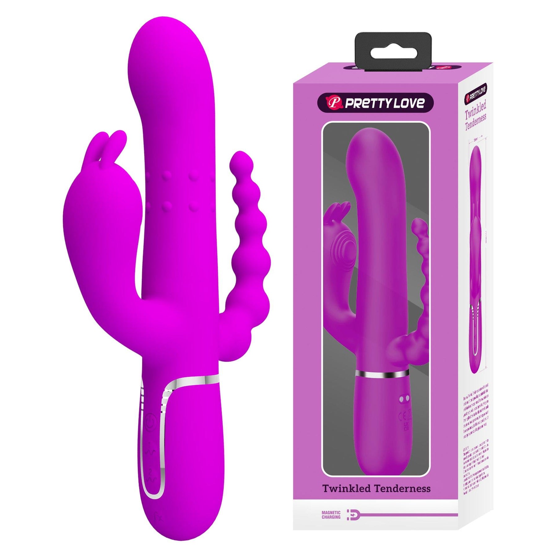 Vibrator anal Pretty Love Cammy Purple Iepuraș