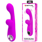 Vibrator USB Pretty Love Skylar din silicon violet, cu aspect de iepuraș