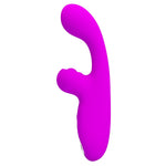 Vibrator USB Pretty Love Skylar din silicon violet, cu aspect de iepuraș