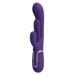 Vibrator Pretty Love Shonia Bunny, silicon violet închis, 7 moduri
