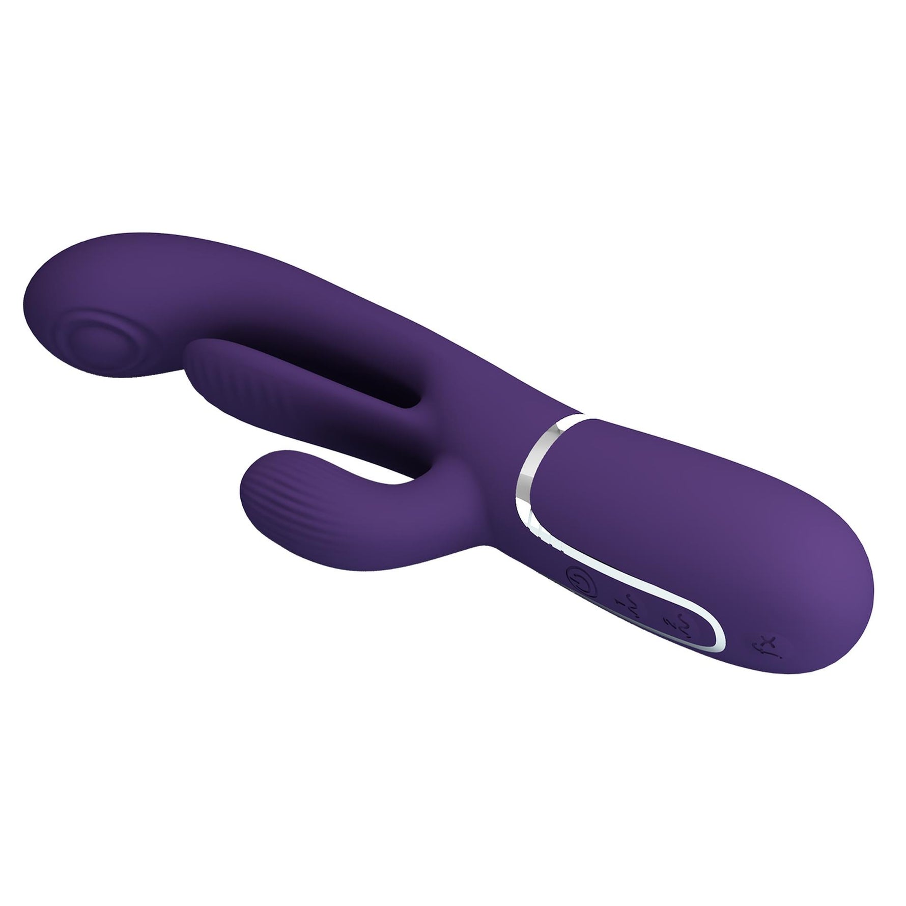 Vibrator Pretty Love Shonia Bunny, silicon violet închis, 7 moduri