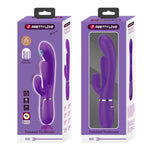 Vibrator Pretty Love Shonia Bunny, silicon violet închis, 7 moduri