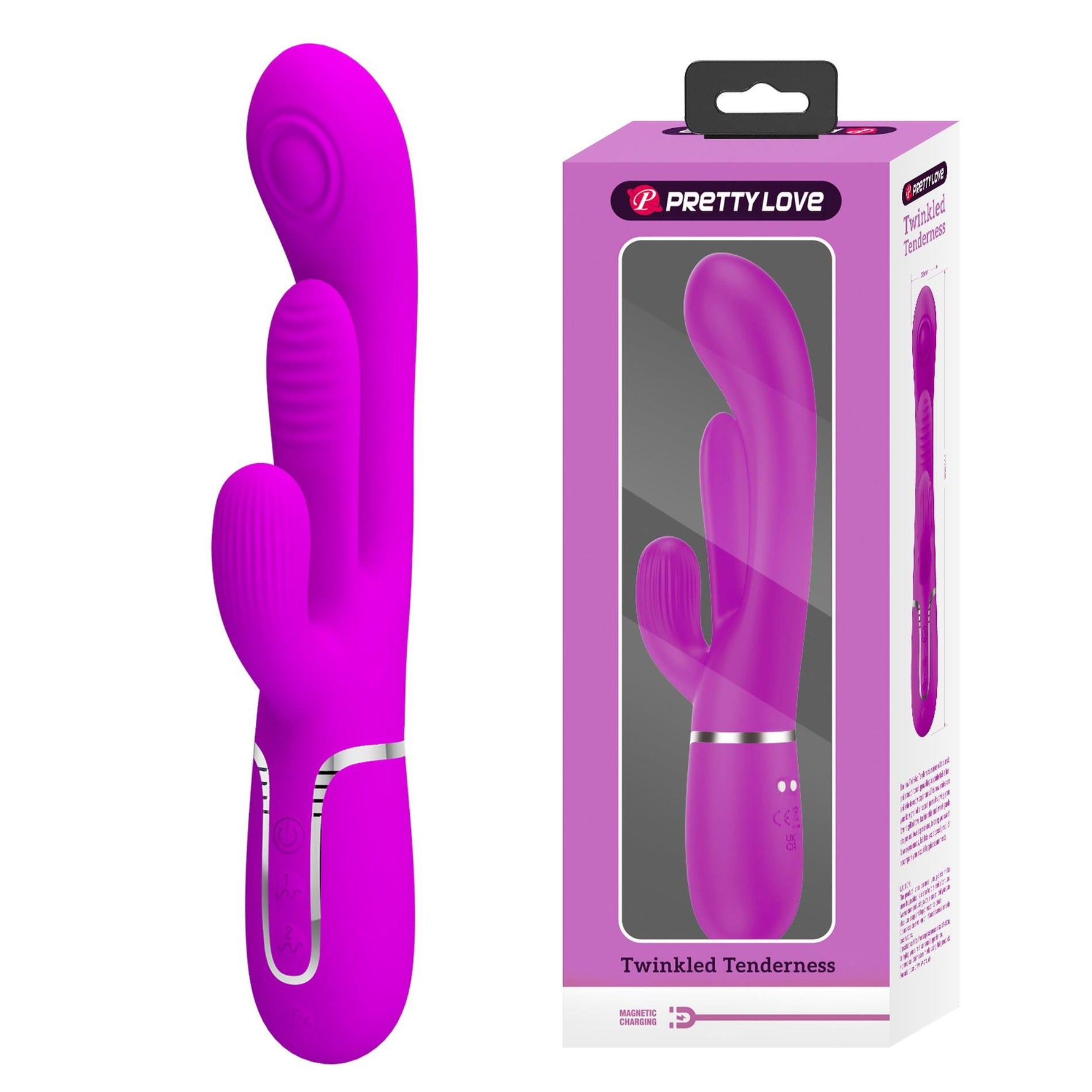 Vibrator Pretty Love Shonia Bunny din silicon violet cu 7 moduri