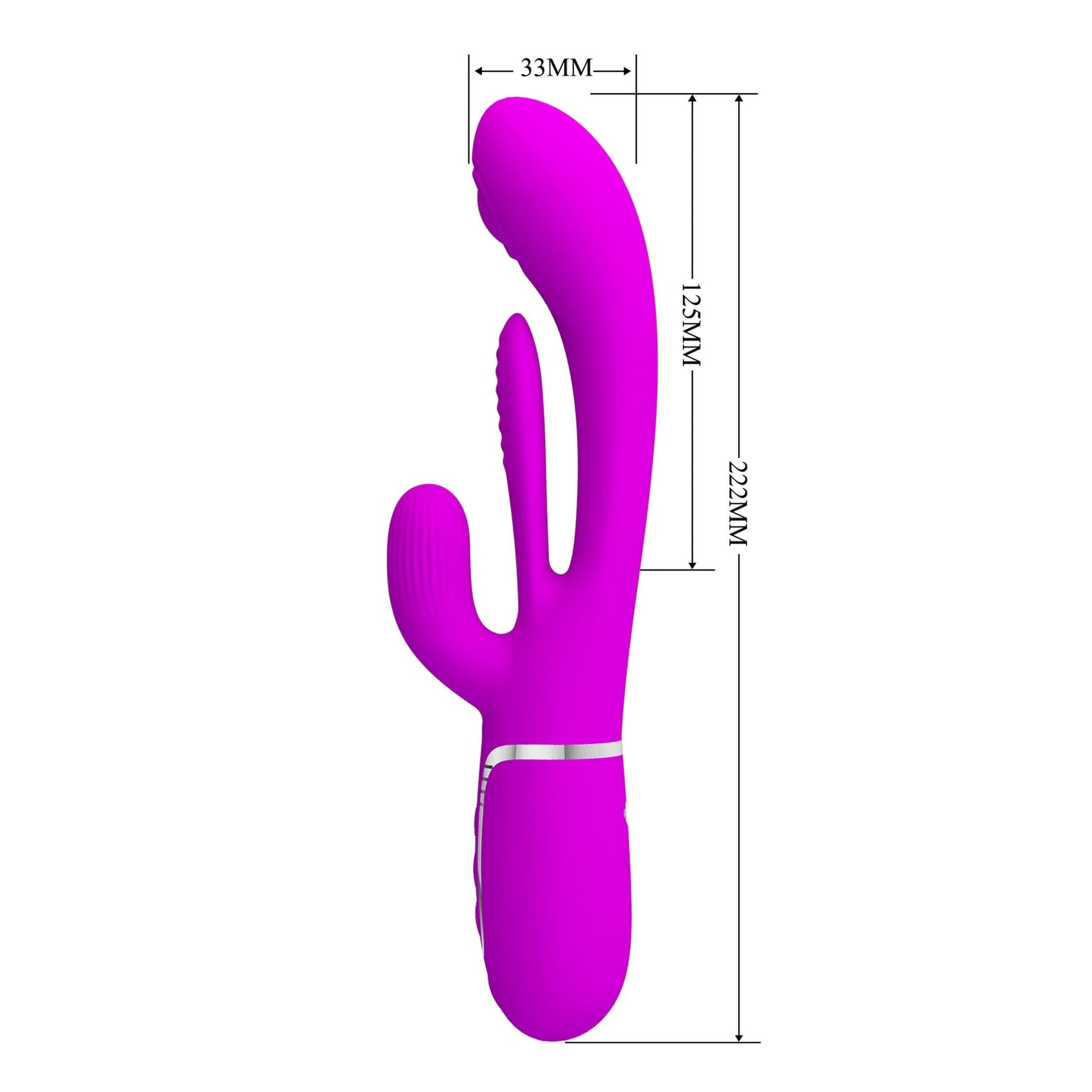Vibrator Pretty Love Shonia Bunny din silicon violet cu 7 moduri