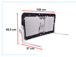 Barieră de protecție pentru pat, deschidere, 150 cm, neagră