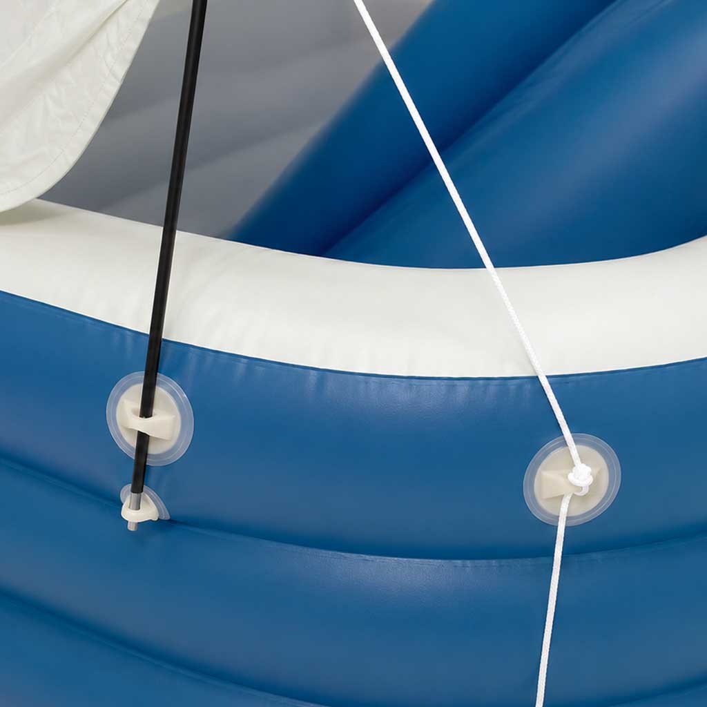 Piscină de grădină pentru copii cu tobogan gonflabil și acoperiș 240 cm