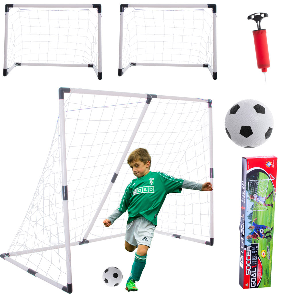 Poartă de fotbal 2 în 1 pentru copii 185 x 120 x 70 cm