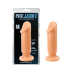 Dildo anal mare, subțire, T Skin Prof Jason C, culoarea pielii, 16,5 cm