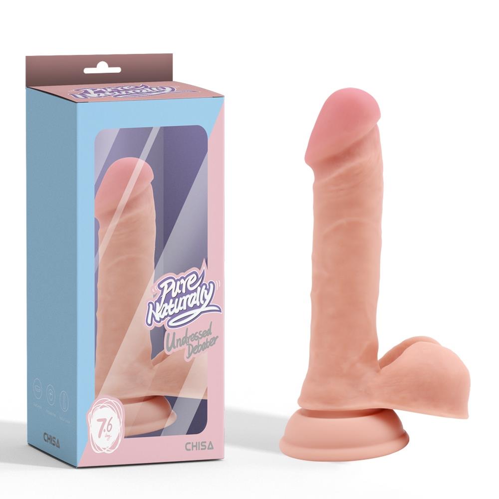 Dildo realist cu densitate dublă Pure Naturally Undressed Debater