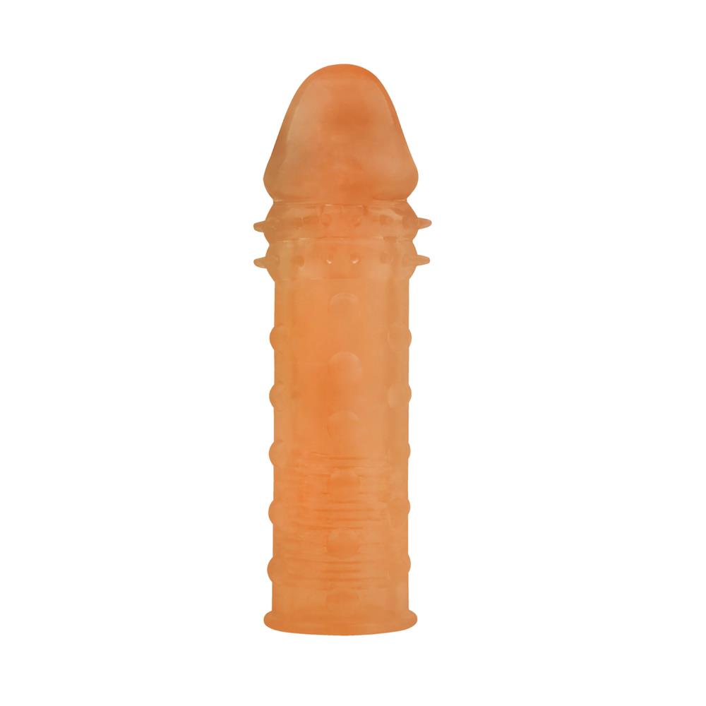 Extensor texturat pentru penis Super Me, culoarea pielii, 16 cm