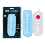 Manșon masturbator Prof. Jason C Palm Stroker nr. 6 albastru, 12,5 cm
