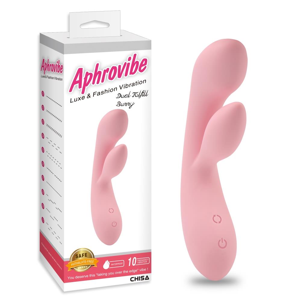 Vibrator USB Aphrovibe Dual Fulfill Bunny 20,5 cm