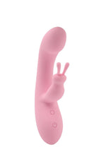 Vibrator USB din silicon Aphrovibe, model iepuraș, 19,5 cm