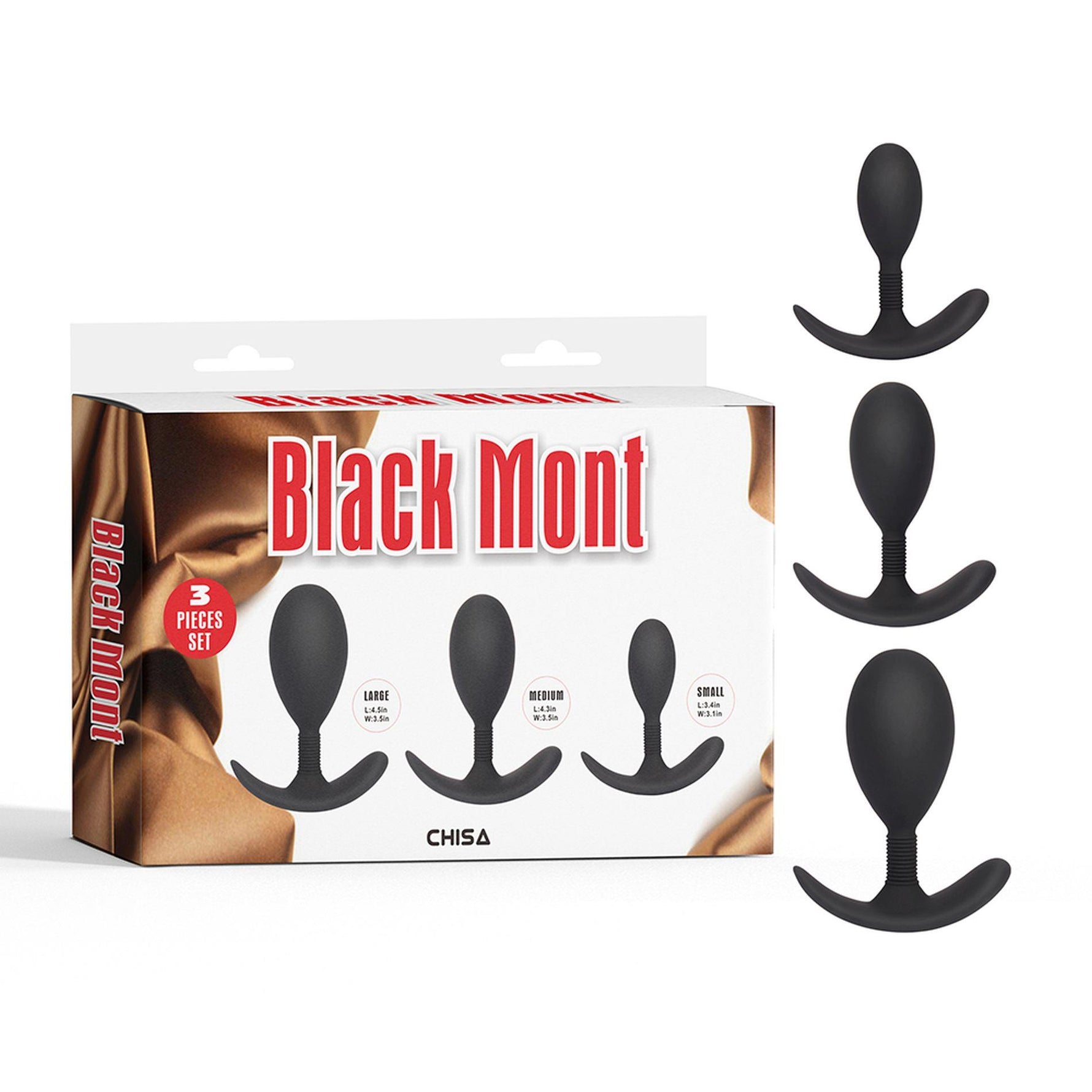 Set de antrenament cu dop anal Black Mont