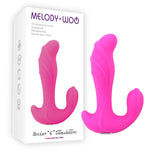 Vibrator anal Melody Woo USB din silicon cu punct G, 15 cm