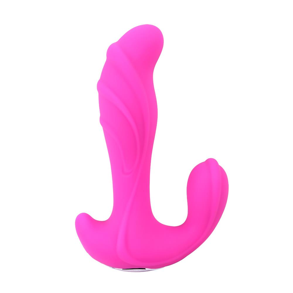 Vibrator anal Melody Woo USB din silicon cu punct G, 15 cm