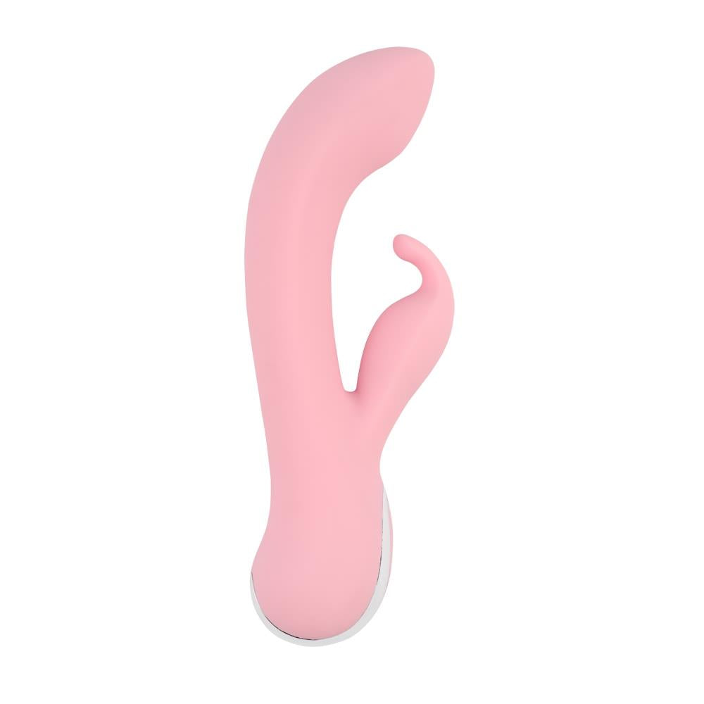 Vibrator Aphrovibe din silicon tip iepuraș, 10 funcții, USB, 18 cm