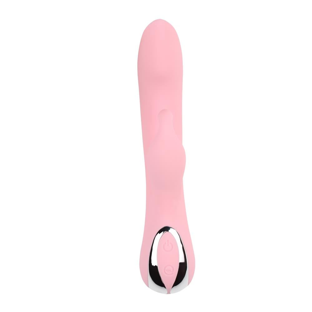 Vibrator Aphrovibe din silicon tip iepuraș, 10 funcții, USB, 18 cm