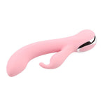 Vibrator Aphrovibe din silicon tip iepuraș, 10 funcții, USB, 18 cm