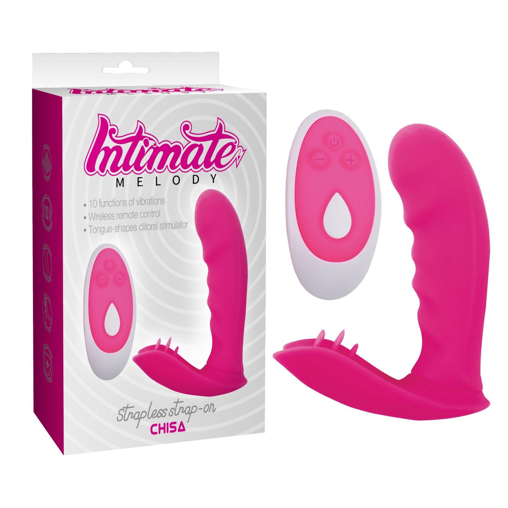 Penis vibrant fără bretele Intimate Melody din silicon, 12 cm