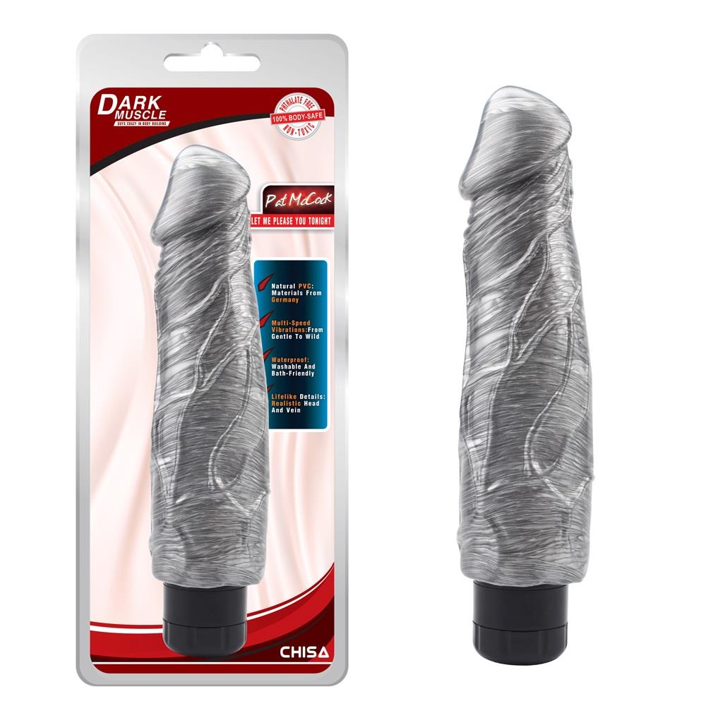Vibrator realist argintiu DarkMuscle 23,5 cm