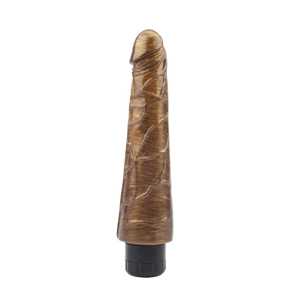 Vibrator realist Johnny Boner Gold, auriu, 23 cm