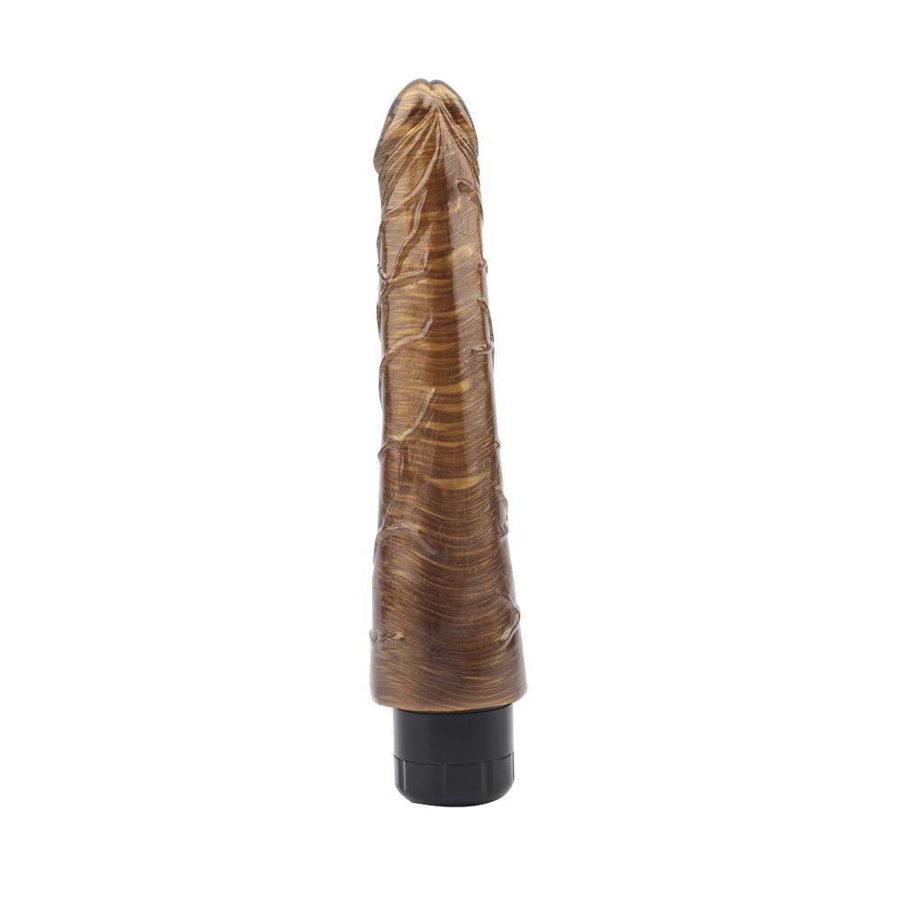 Vibrator realist Johnny Boner Gold, auriu, 23 cm