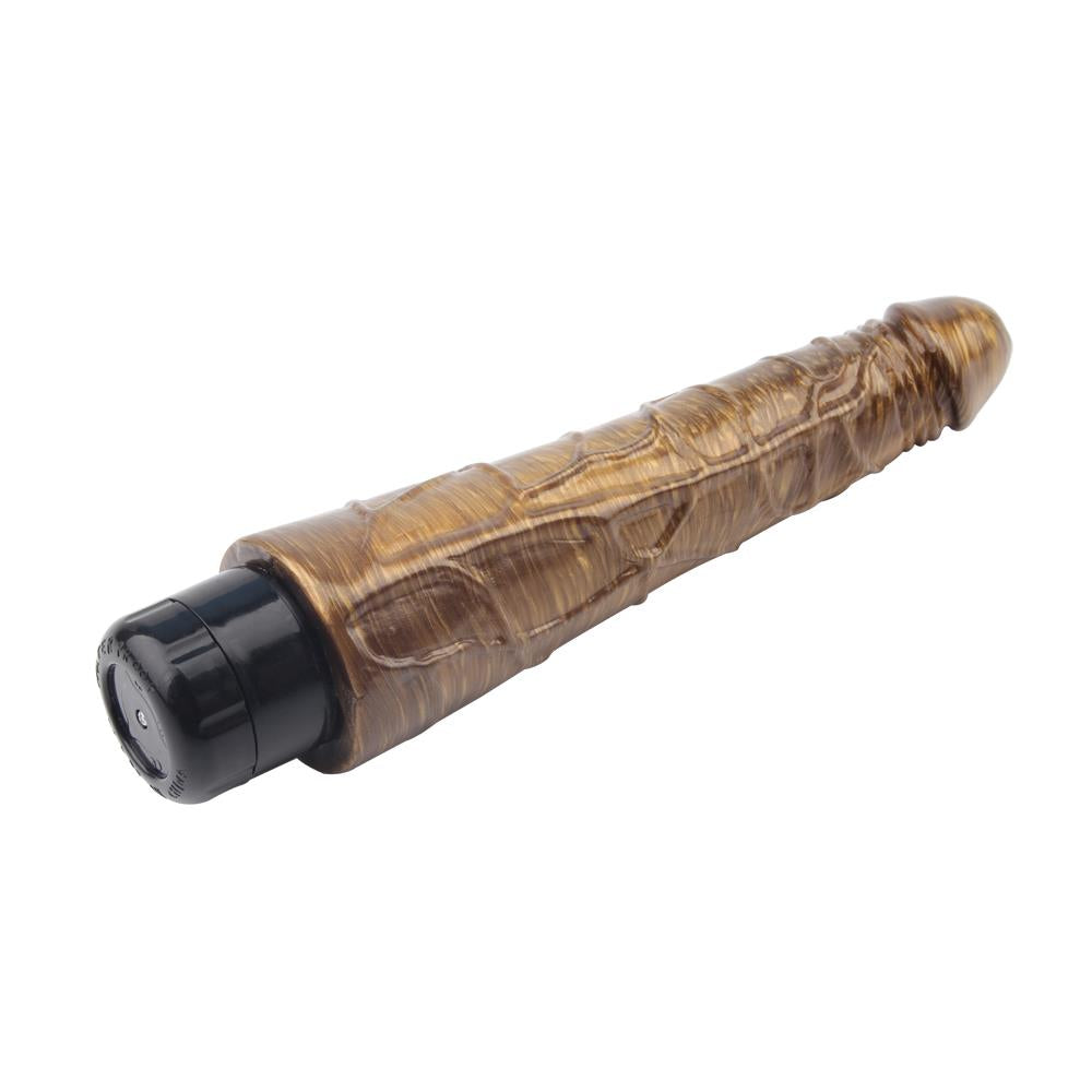 Vibrator realist Johnny Boner Gold, auriu, 23 cm