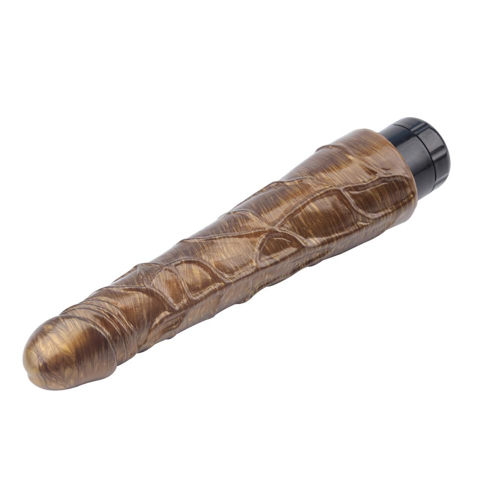Vibrator realist Johnny Boner Gold, auriu, 23 cm