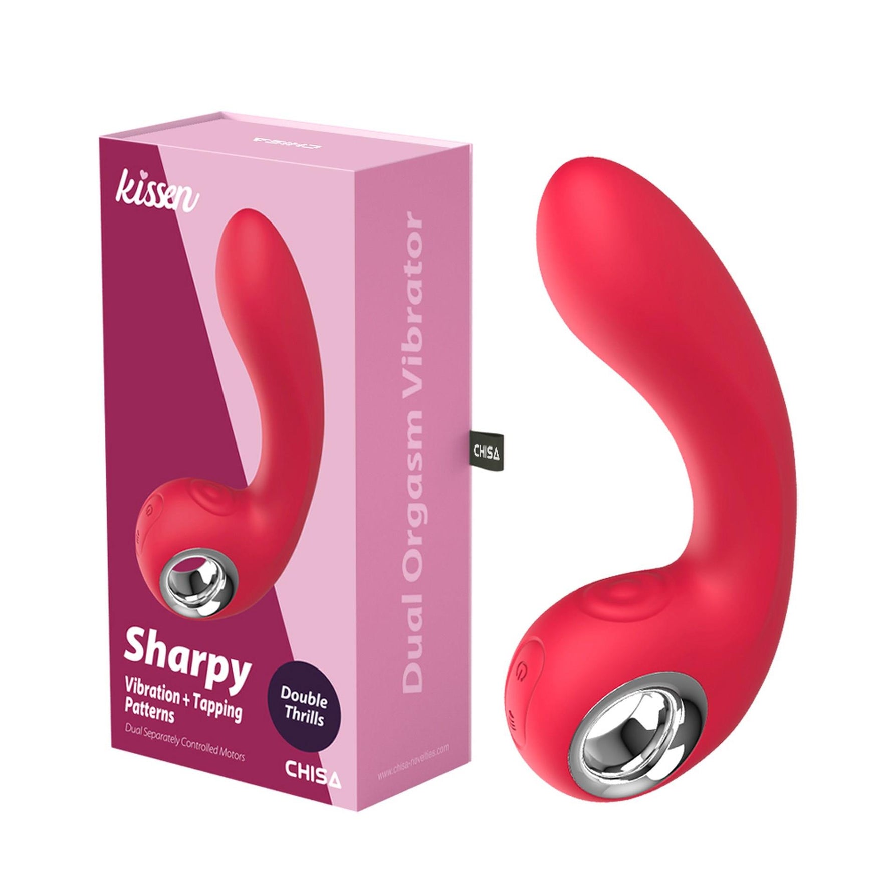 Vibrator pentru punctul G din silicon impermeabil Kissen Sharpy