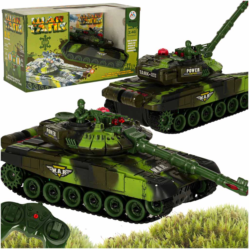 Tanc telecomandat RC War Tank 9993 2.4 GHz camuflaj forestier