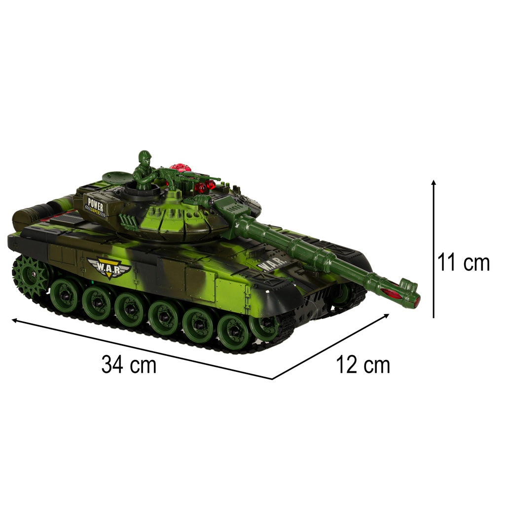 Tanc telecomandat RC War Tank 9993 2.4 GHz camuflaj forestier