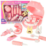 Set medical dentist hipopotam roz