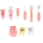 Set medical dentist hipopotam roz