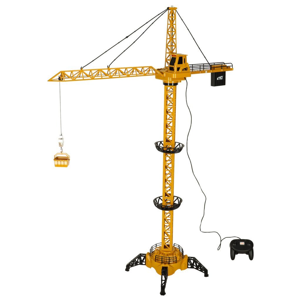 Macara de construcții RC controlată de la distanță cu cârlig 4CH 128 cm