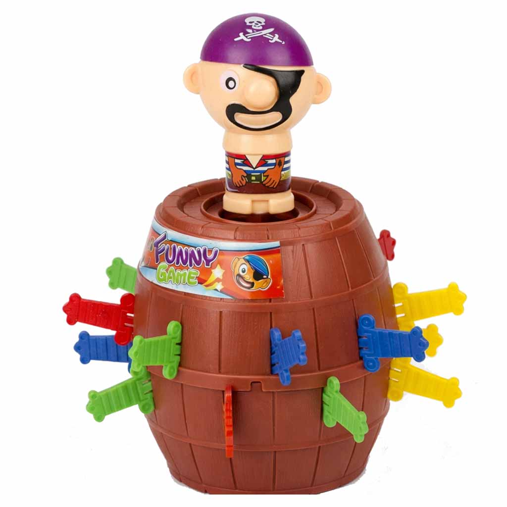 Joc de îndemânare Crazy Pirate Barrel Înțeapă piratul 9 x 9 x 12,5 cm