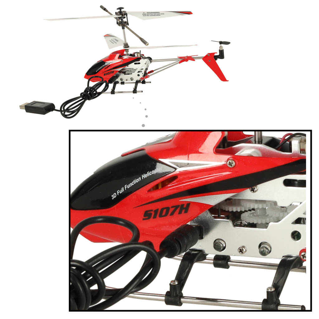 Elicopter telecomandat RC SYMA S107H 2.4GHz RTF roșu