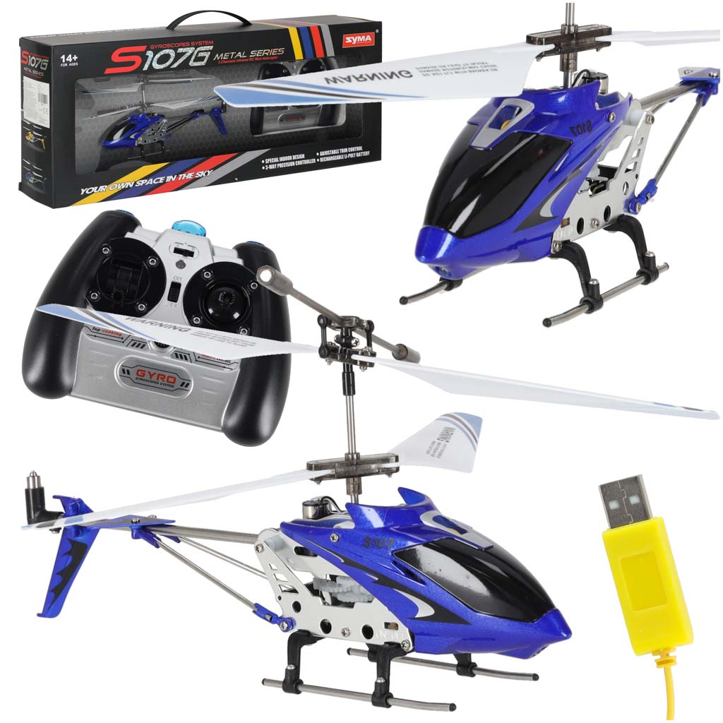 Elicopter cu telecomandă RC SYMA S107G albastru