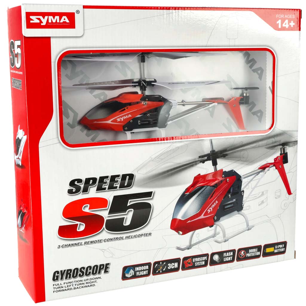 Elicopter cu telecomandă RC SYMA S5 3CH roșu