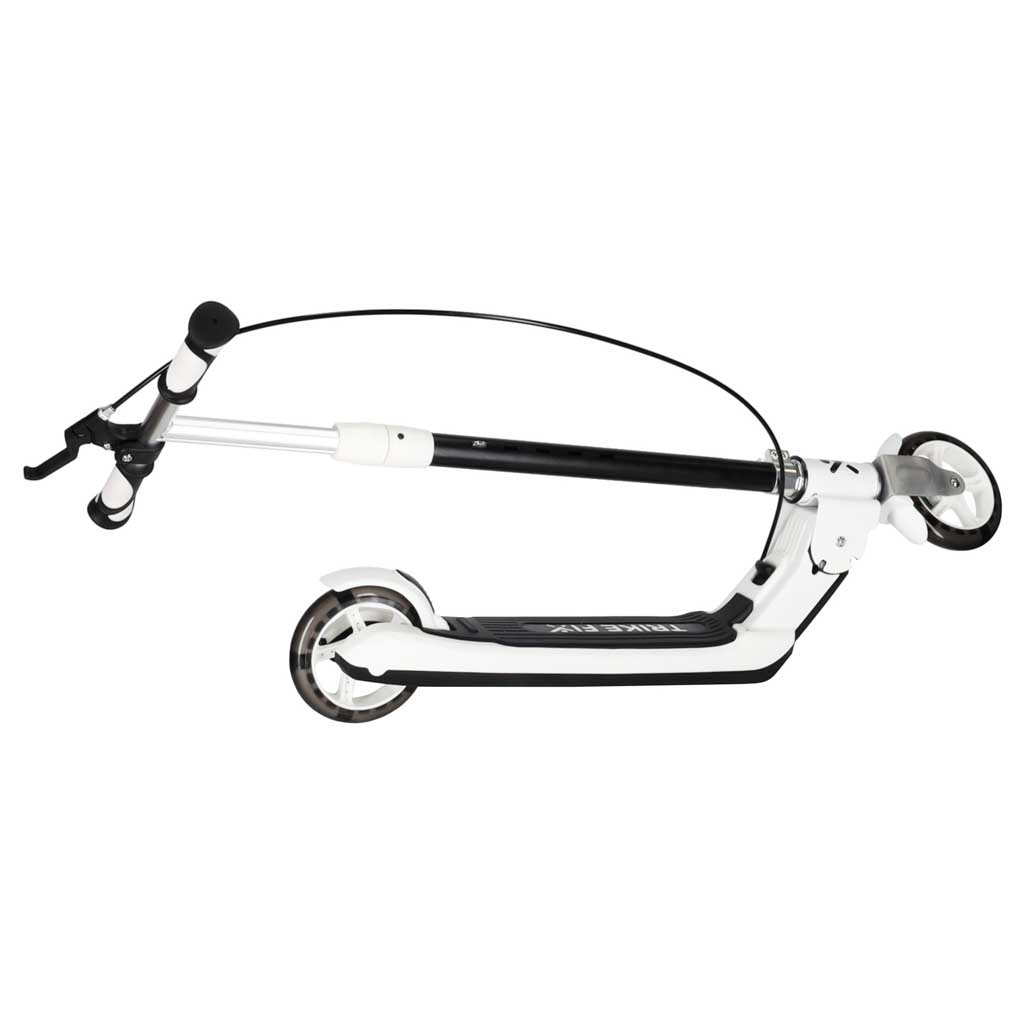 Trotinetă TRIKE FIX pentru copii cu două roți, LED, pliabilă, frâne duble, neagră
