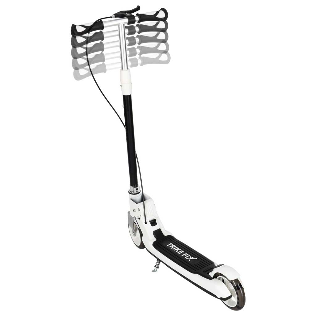 Trotinetă TRIKE FIX pentru copii cu două roți, LED, pliabilă, frâne duble, neagră
