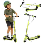 Trotinetă TRIKE FIX pentru copii cu două roți, LED, pliabilă, frâne duble, verde neon