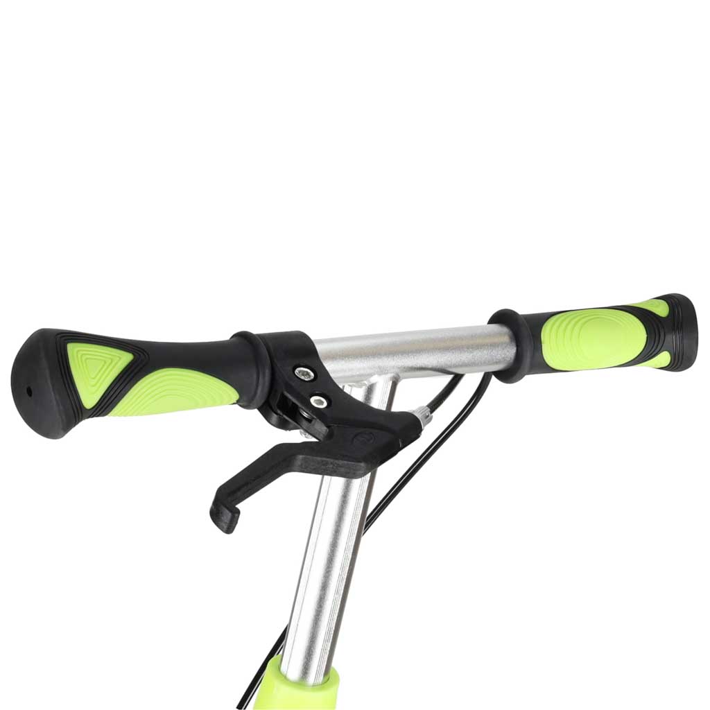 Trotinetă TRIKE FIX pentru copii cu două roți, LED, pliabilă, frâne duble, verde neon