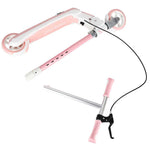 Trotinetă TRIKE FIX pentru copii cu două roți, LED, pliabilă, frâne duble, roz