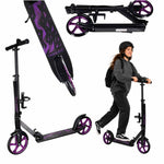 Trotinetă urbană Trike Fix, pliabilă, roți de 200 mm, neagră și violet