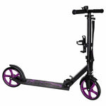 Trotinetă urbană Trike Fix, pliabilă, roți de 200 mm, neagră și violet